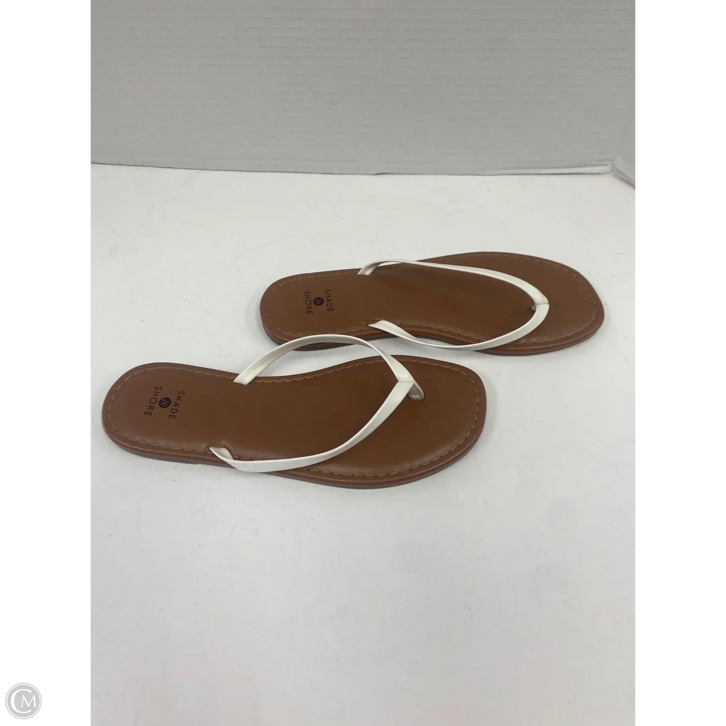 Sandals Flip Flops By Shade & Shore In White, Size: 6