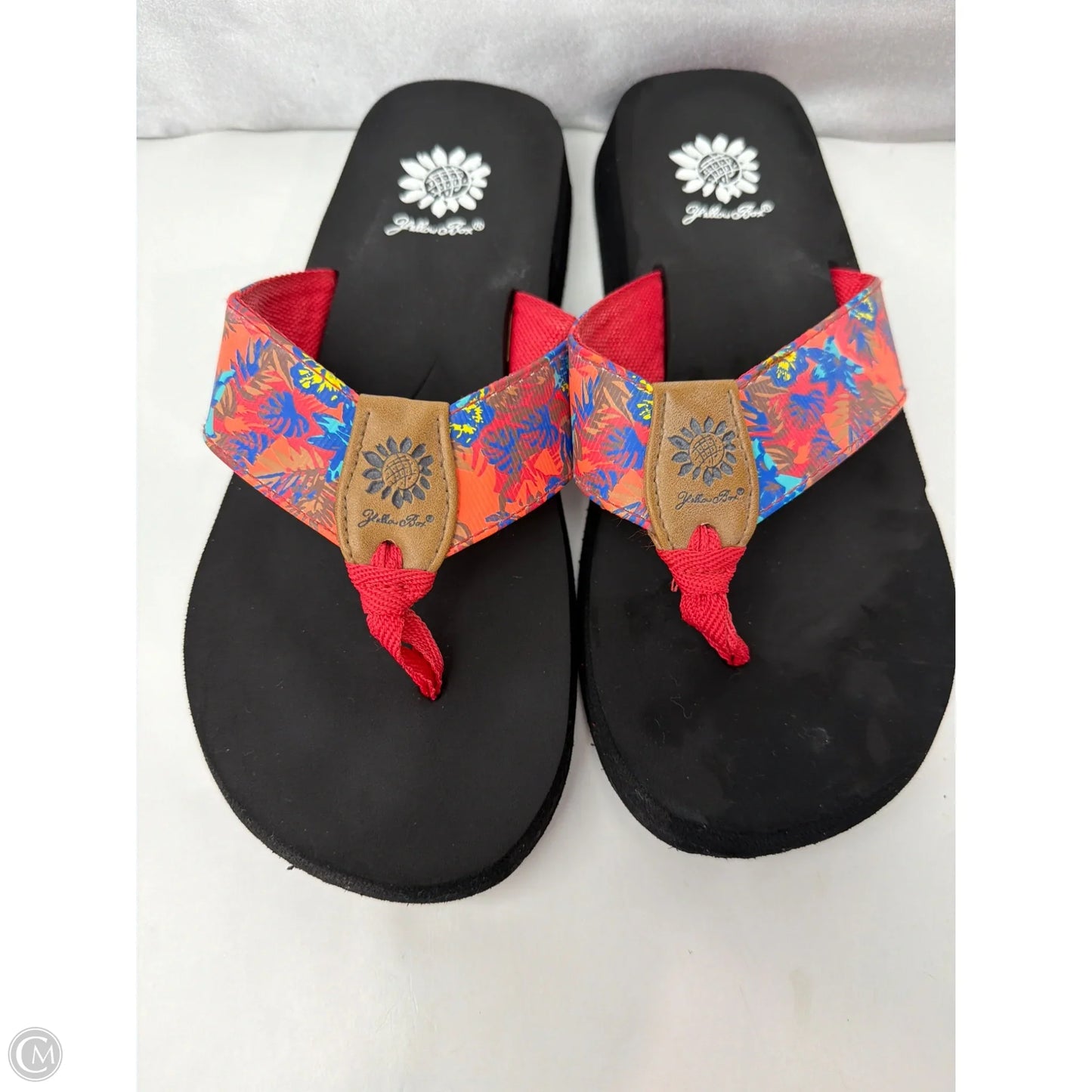 Sandals Flip Flops By Yellow Box In Peach, Size: 8
