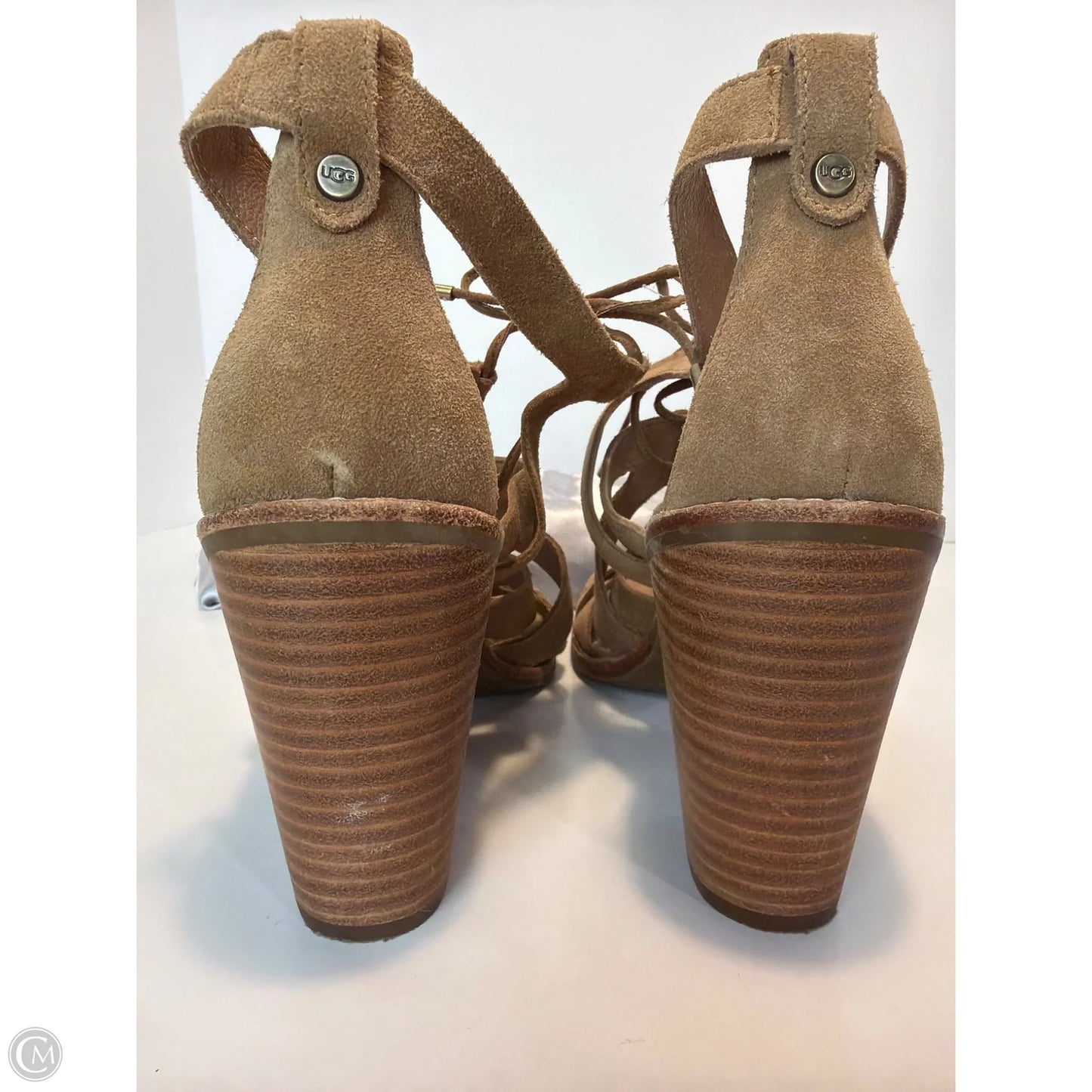 Sandals Designer By Ugg In Brown, Size: 12