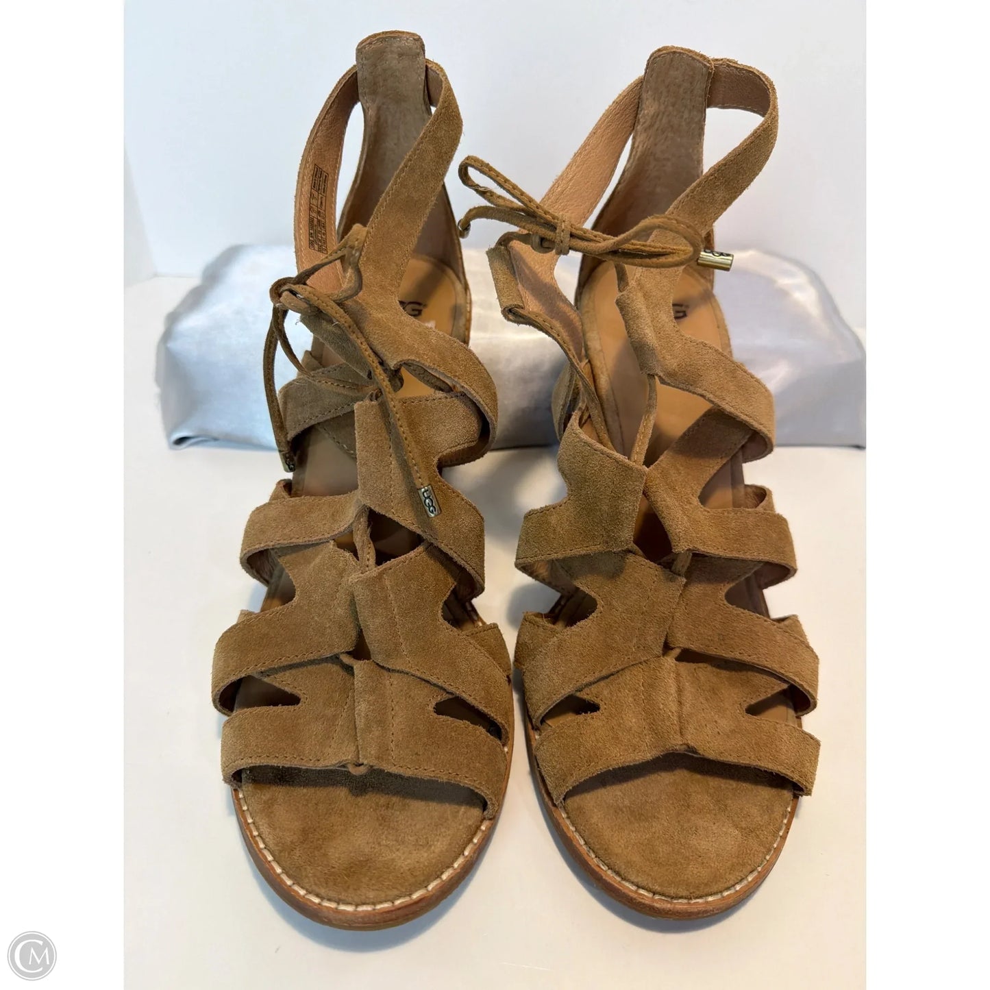 Sandals Designer By Ugg In Brown, Size: 12