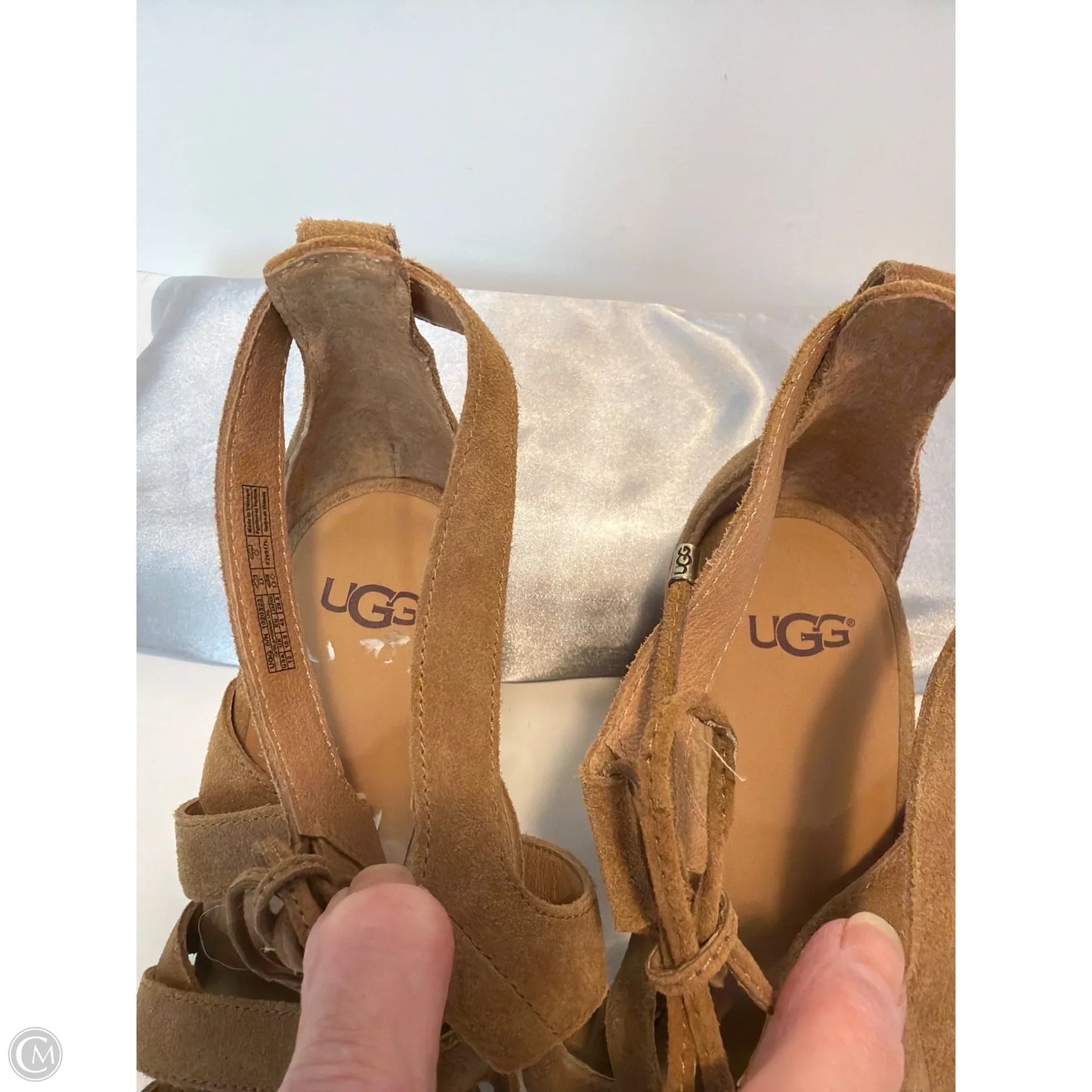 Sandals Designer By Ugg In Brown, Size: 12
