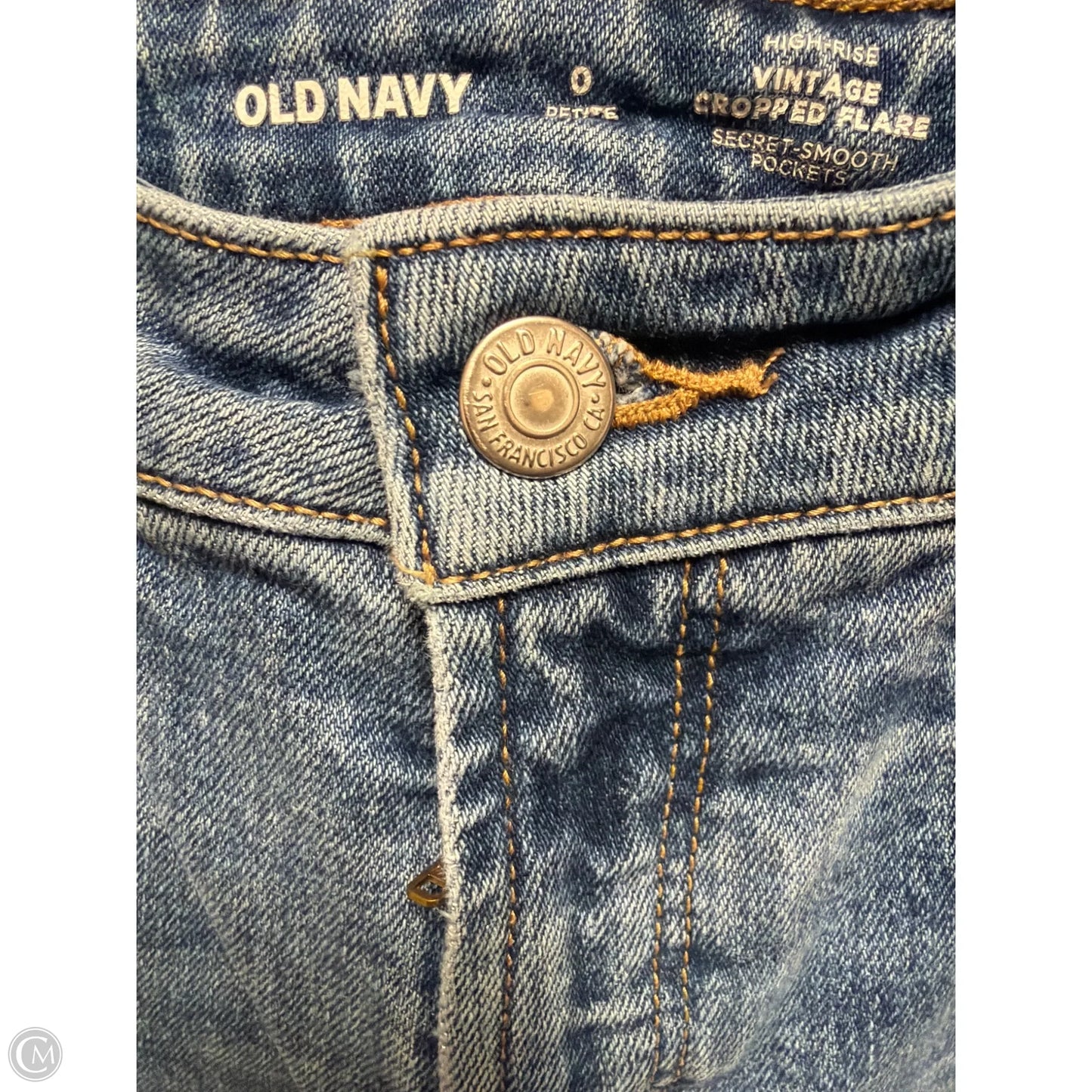 Jeans Cropped By Old Navy In Blue Denim, Size: 0