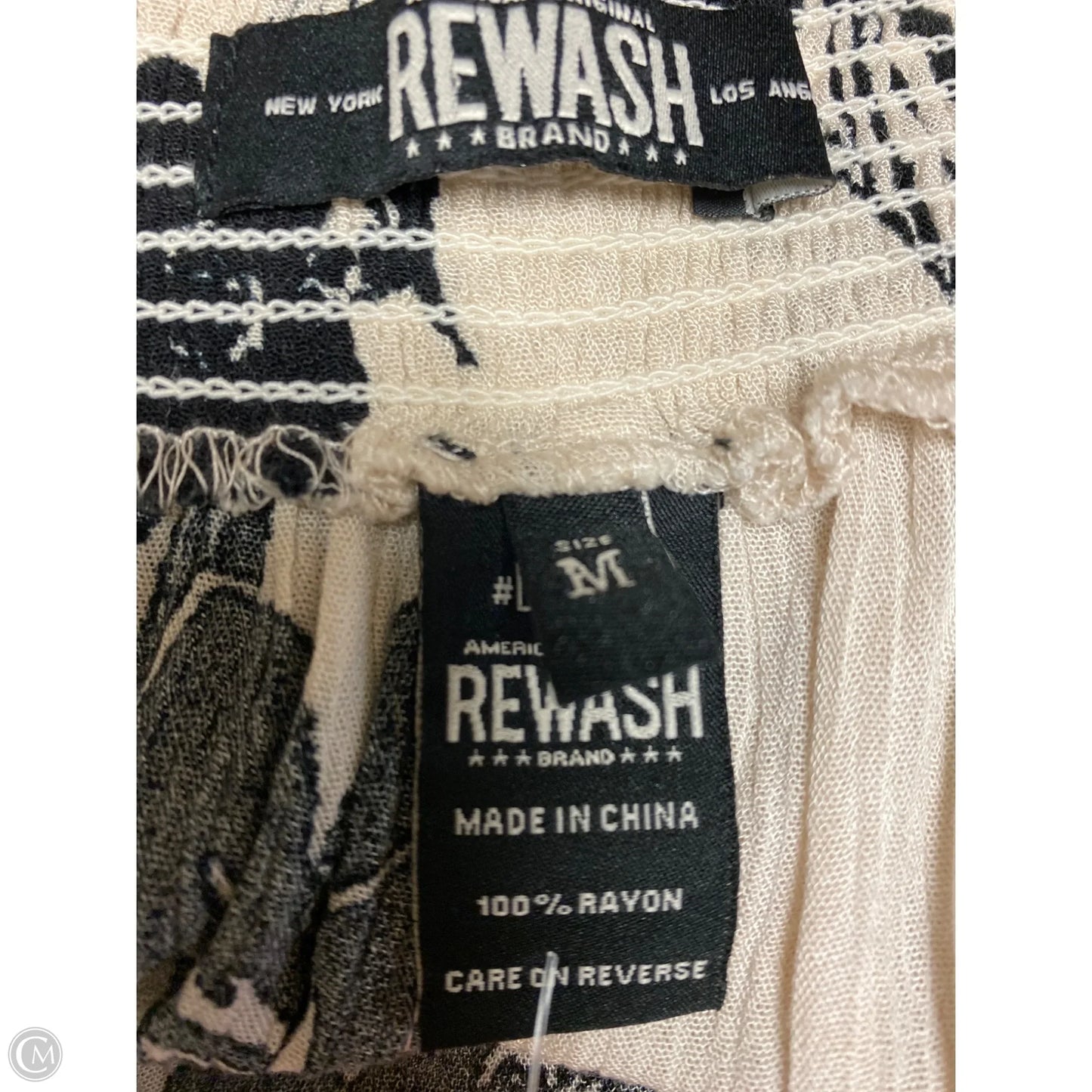 Pants Other By Rewash In Black & Tan, Size: M