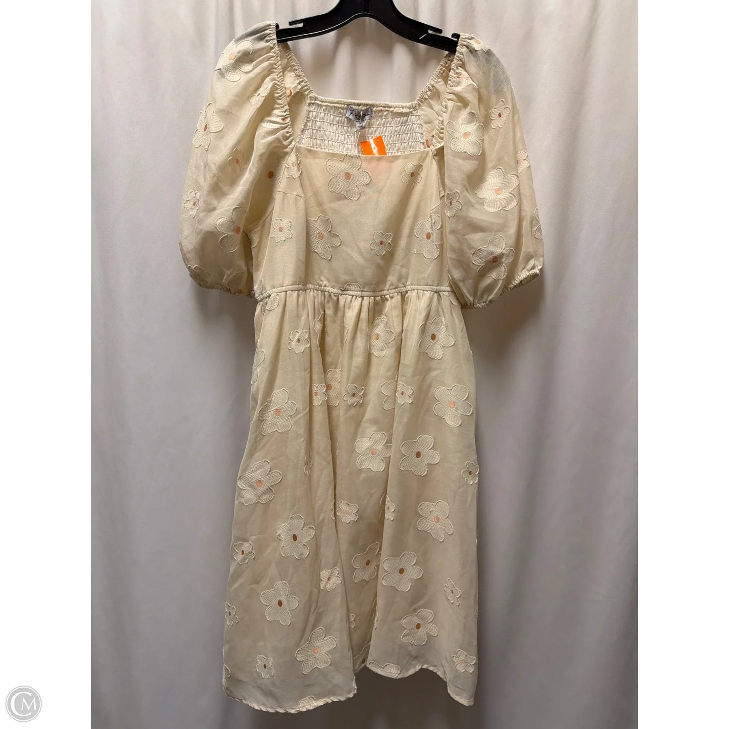 Dress Casual Midi By Polagram In Cream, Size: M