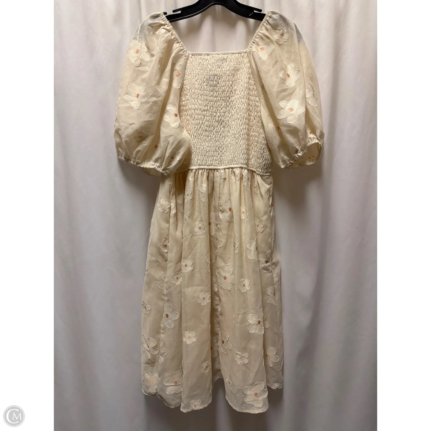 Dress Casual Midi By Polagram In Cream, Size: M
