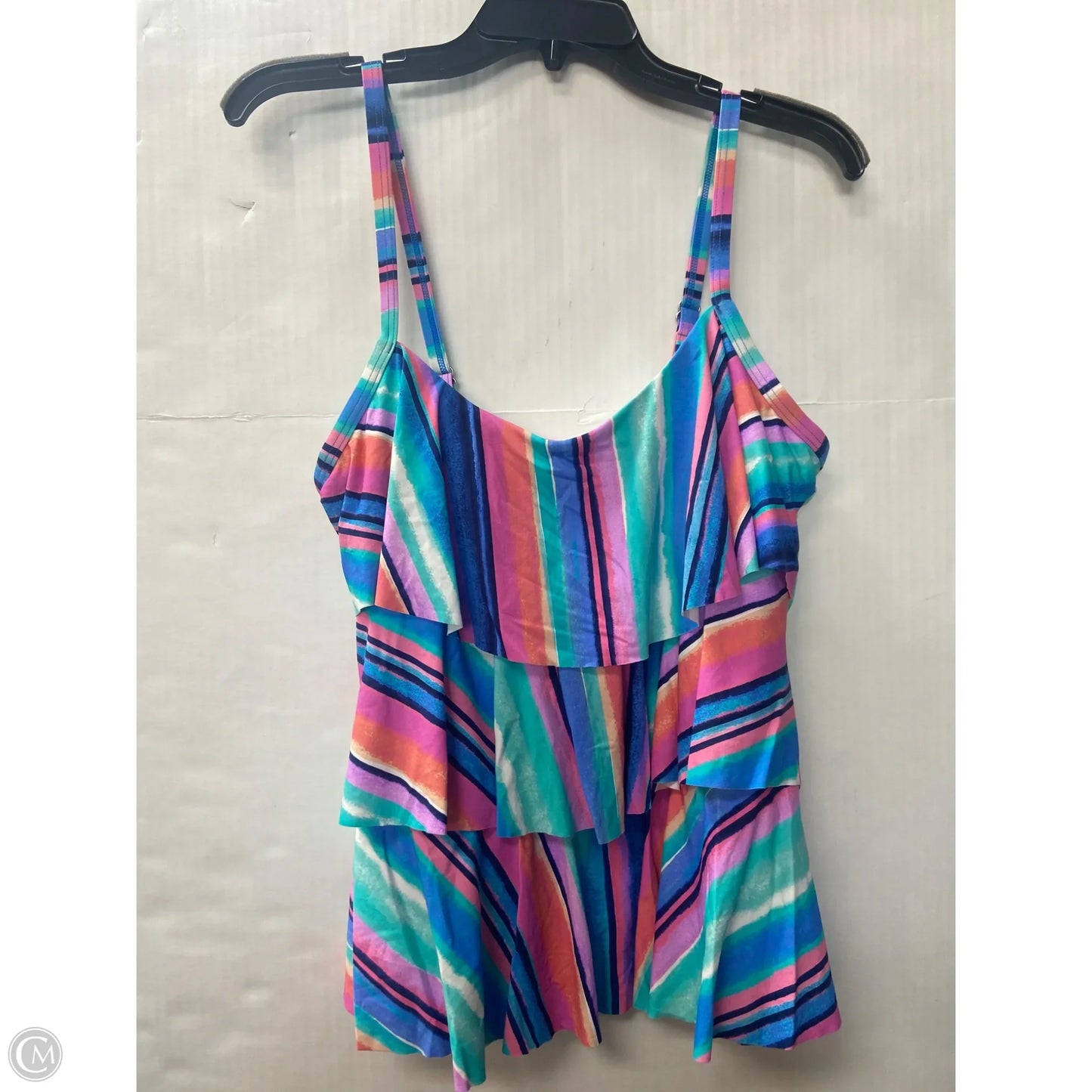 Swimsuit Top By Clothes Mentor In Blue, Size: L