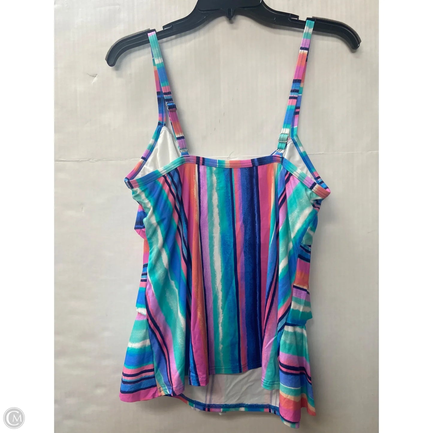 Swimsuit Top By Clothes Mentor In Blue, Size: L