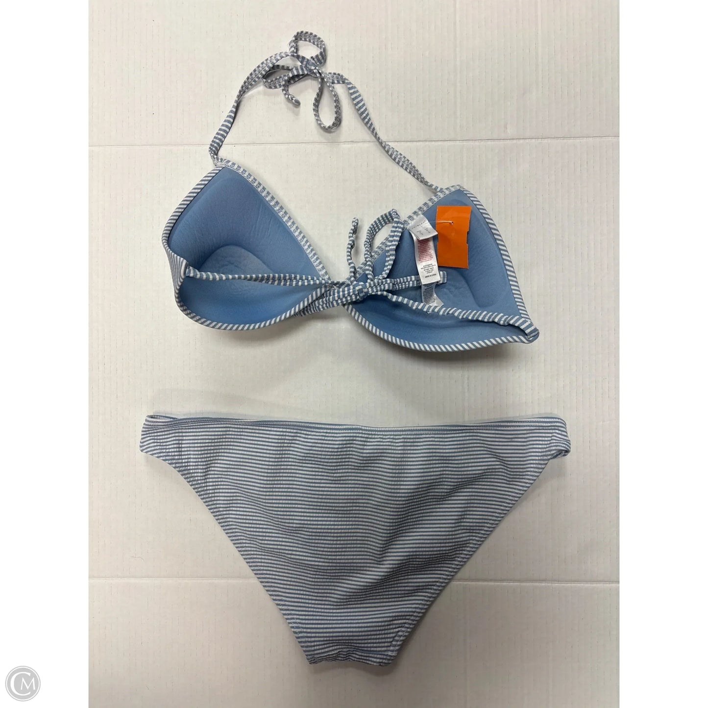 Swimsuit 2pc By Primark In Blue & White, Size: L