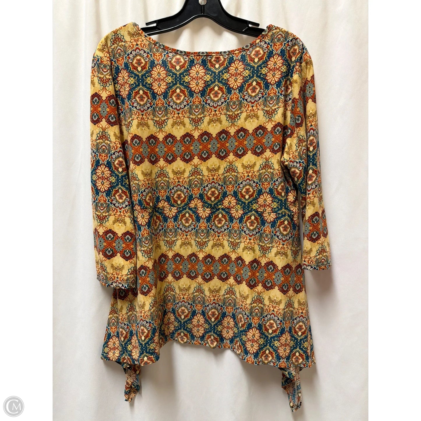 Top 3/4 Sleeve By Clothes Mentor In Tan, Size: Xl