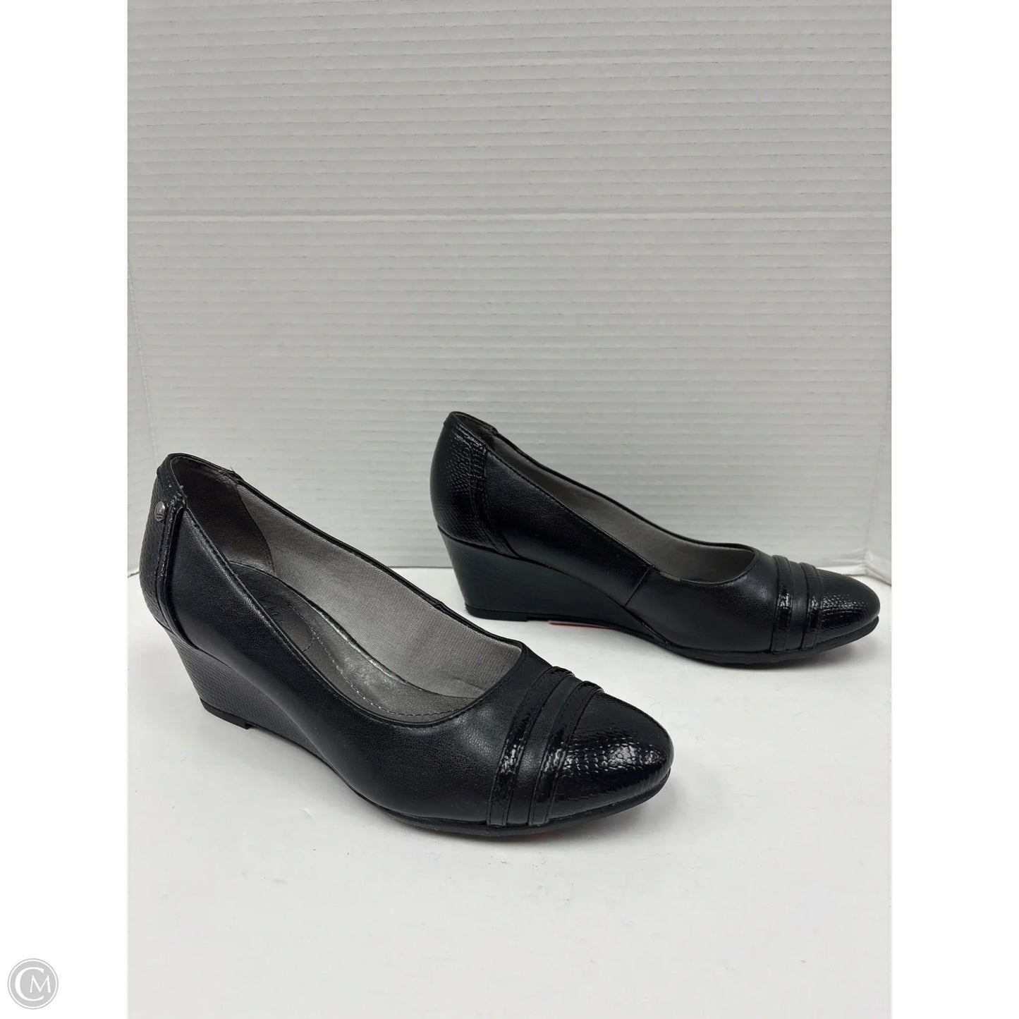 Shoes Heels Wedge By Life Stride In Black, Size: 7
