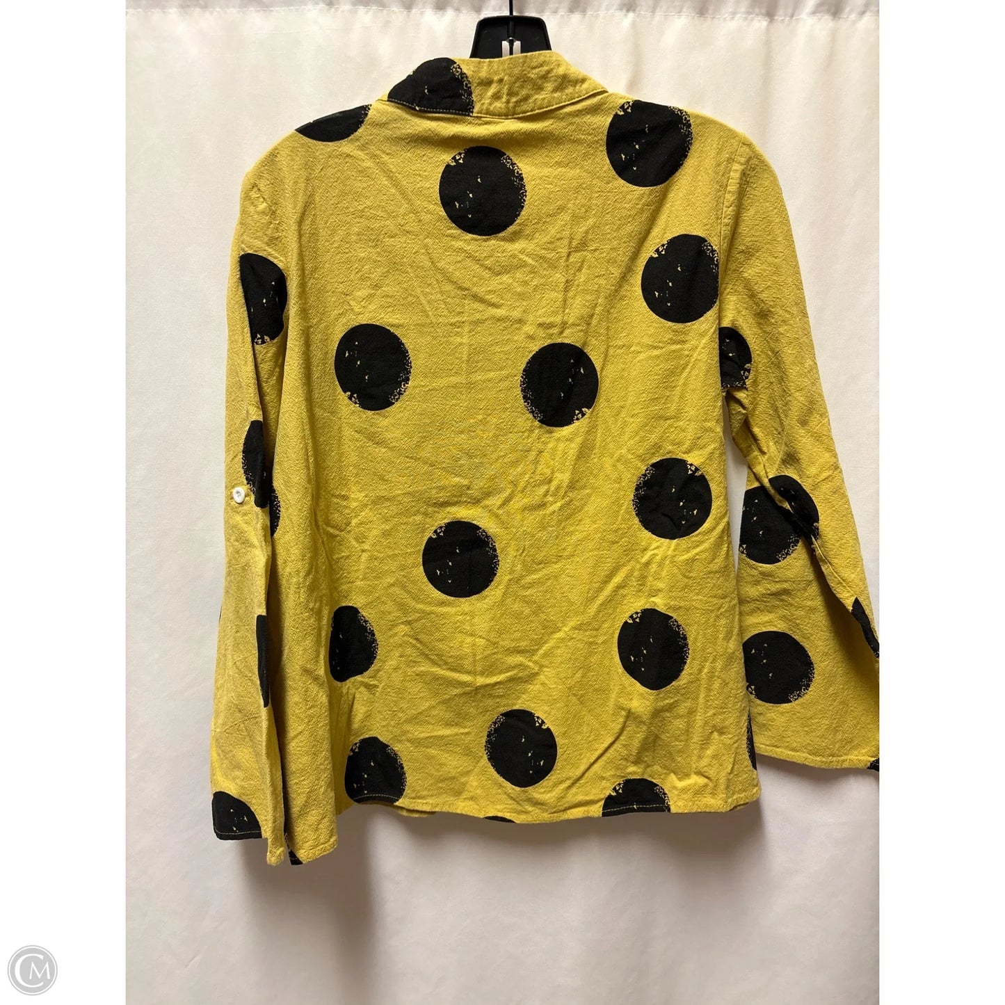 Top Long Sleeve By Clothes Mentor In Black & Yellow, Size: L