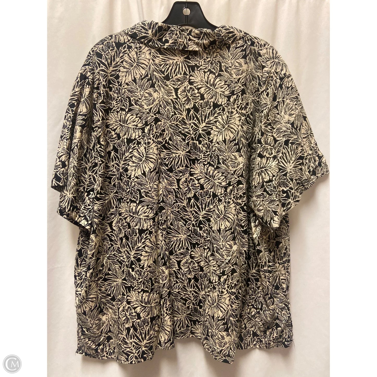 Top Short Sleeve By Jones And Co In Beige, Size: 3x