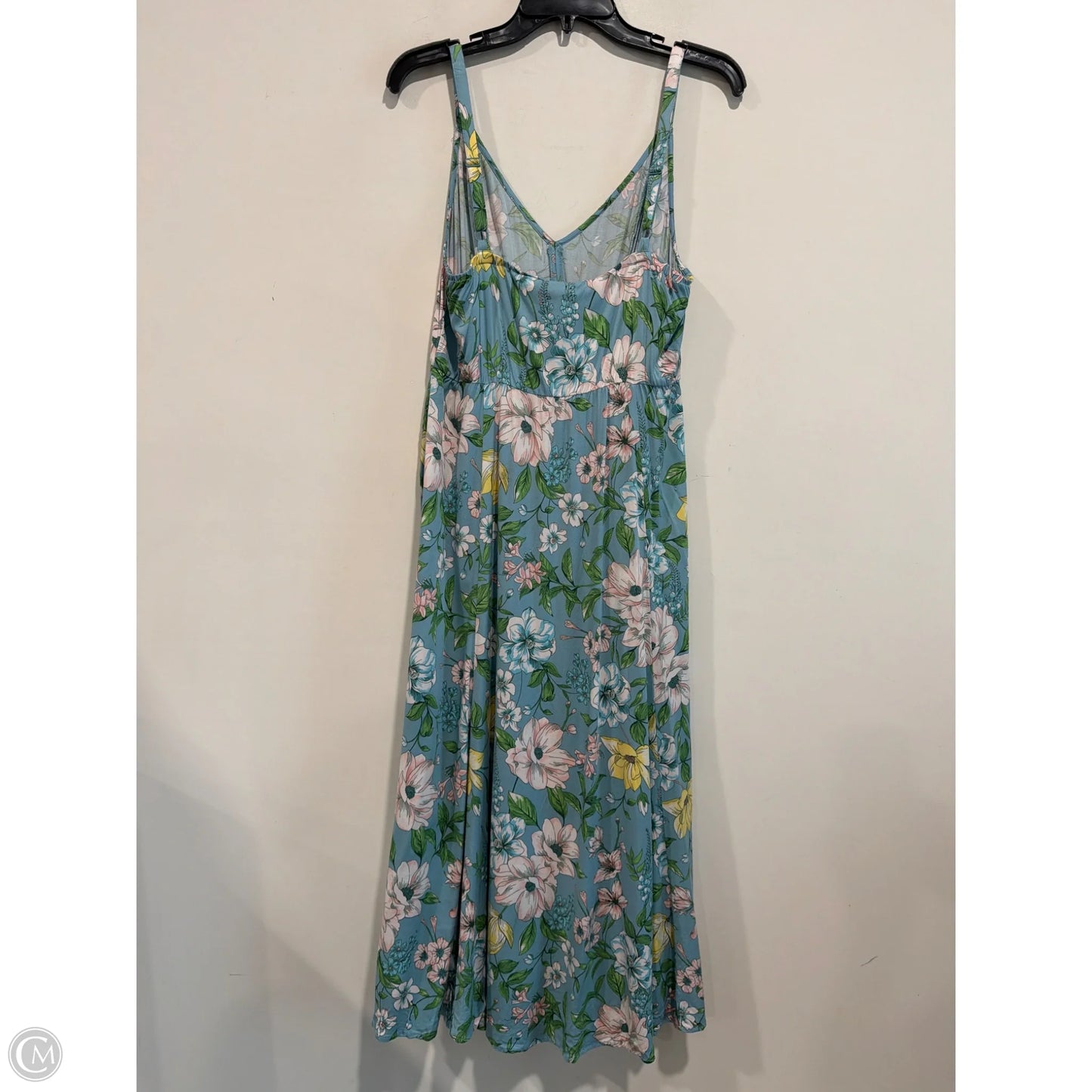 Dress Casual Midi By Torrid In Blue & Green, Size: M
