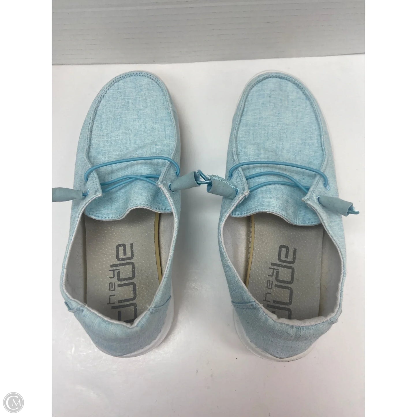 Shoes Flats By Hey Dude In Blue, Size: 8