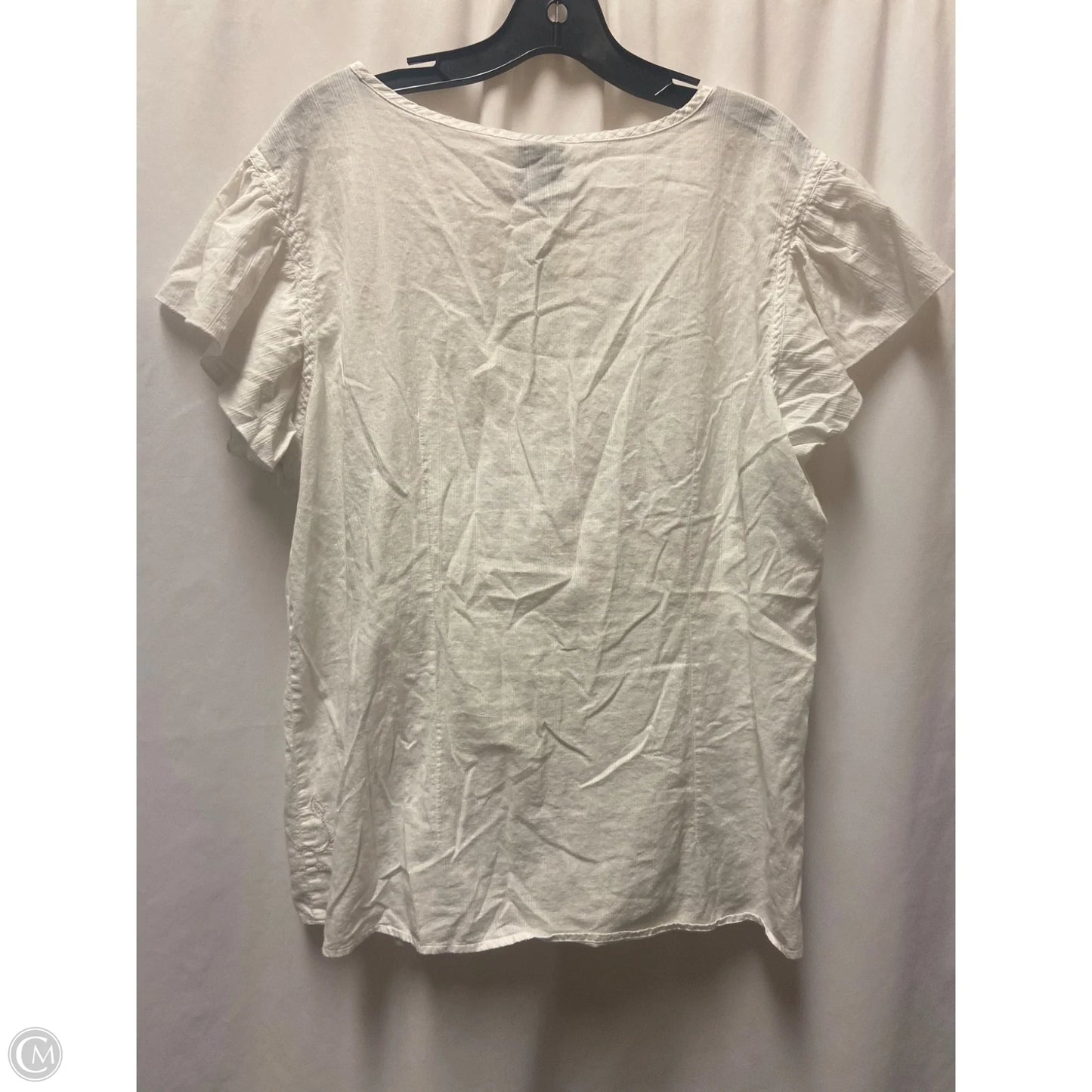 Top Short Sleeve By Faded Glory In White, Size: Xxl