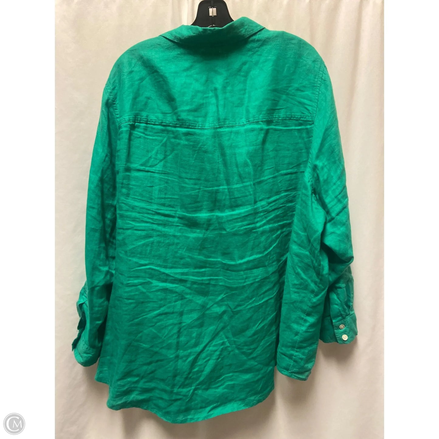 Top Long Sleeve By Sigrid Olsen In Green, Size: 3x