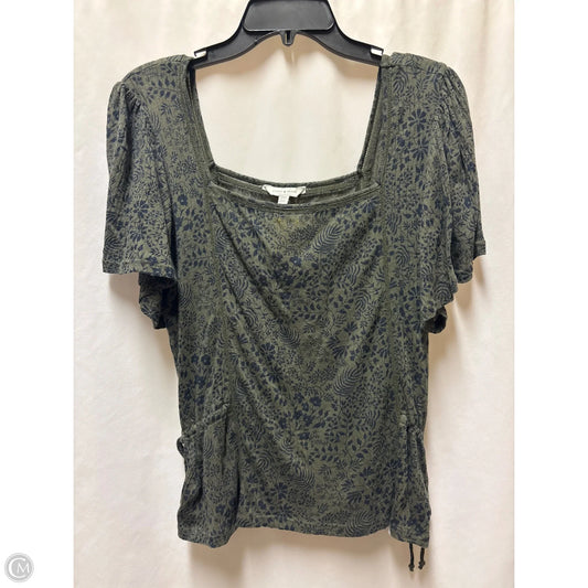 Top Short Sleeve By Lucky Brand In Green, Size: M