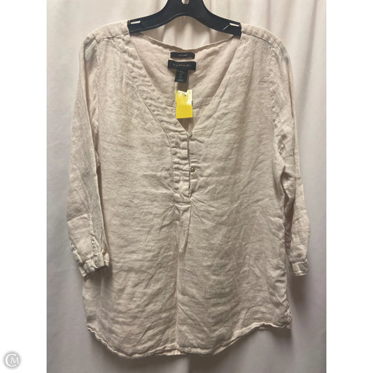Top Long Sleeve By Tahari In Cream, Size: S