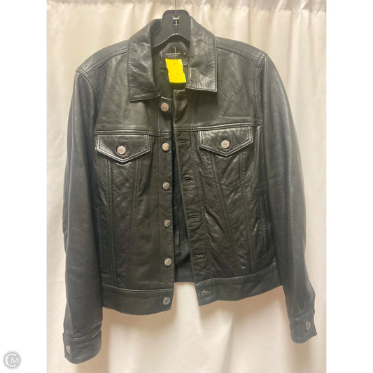 Jacket Leather By Lucky Brand In Black, Size: M