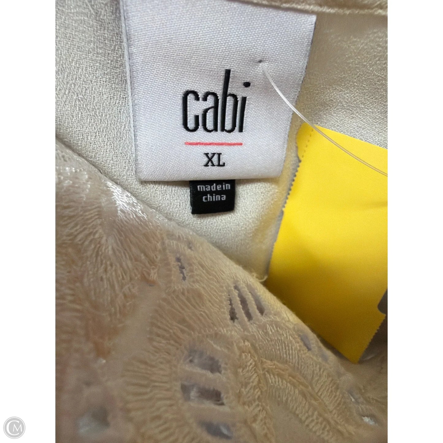 Tank Top By Cabi In Cream, Size: Xl