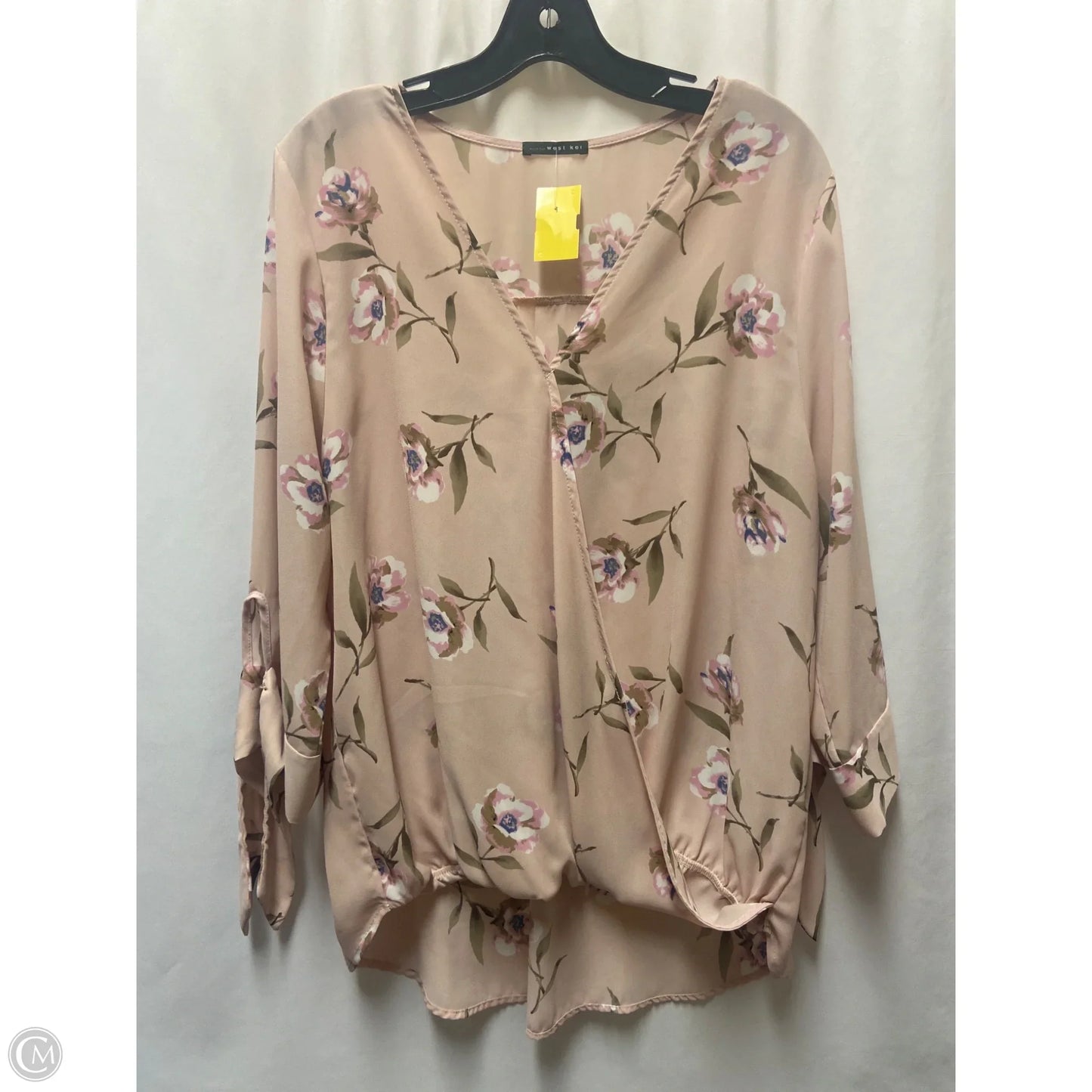 Top Long Sleeve By West Kei In Pink, Size: Xxl