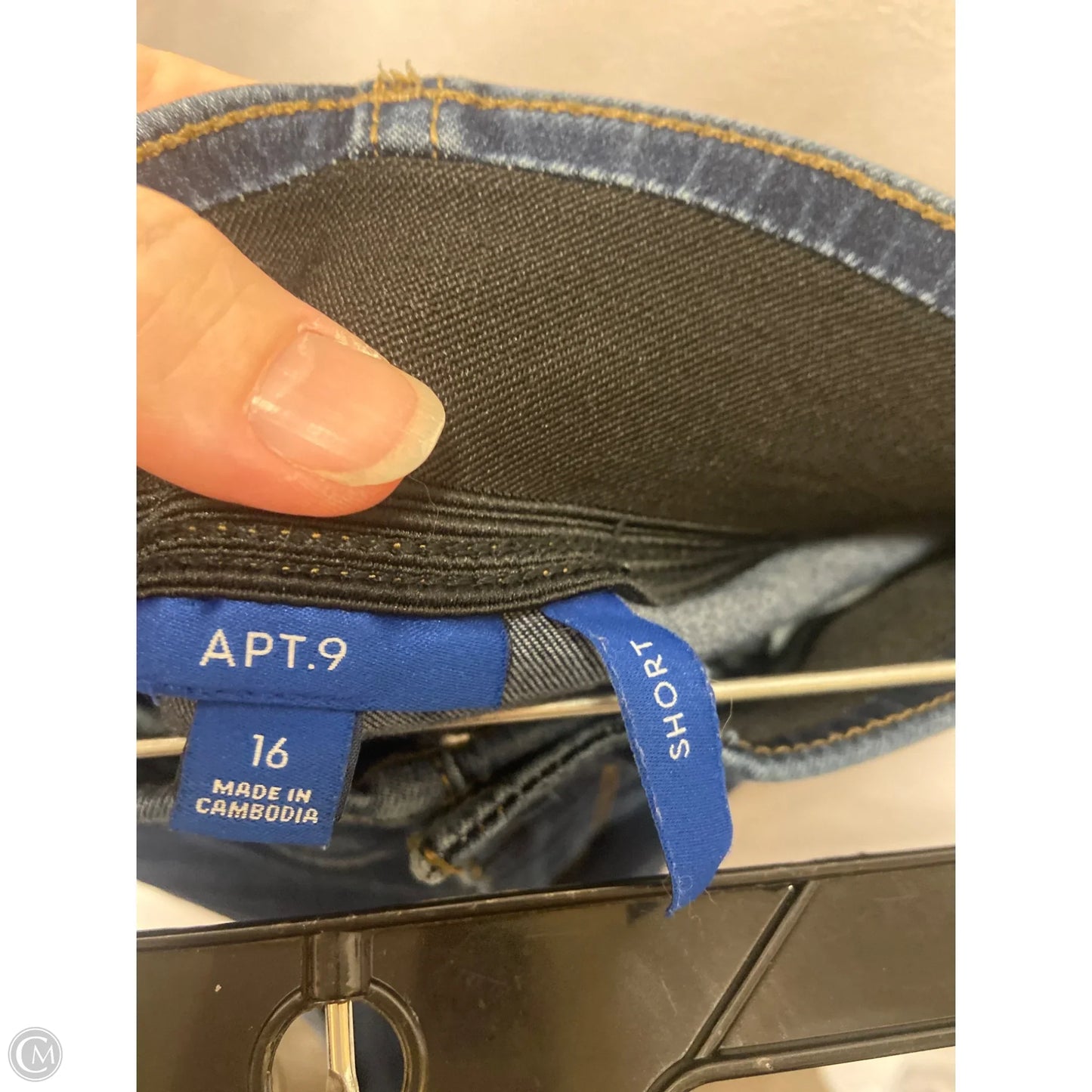 Shorts By Apt 9 In Blue Denim, Size: 16