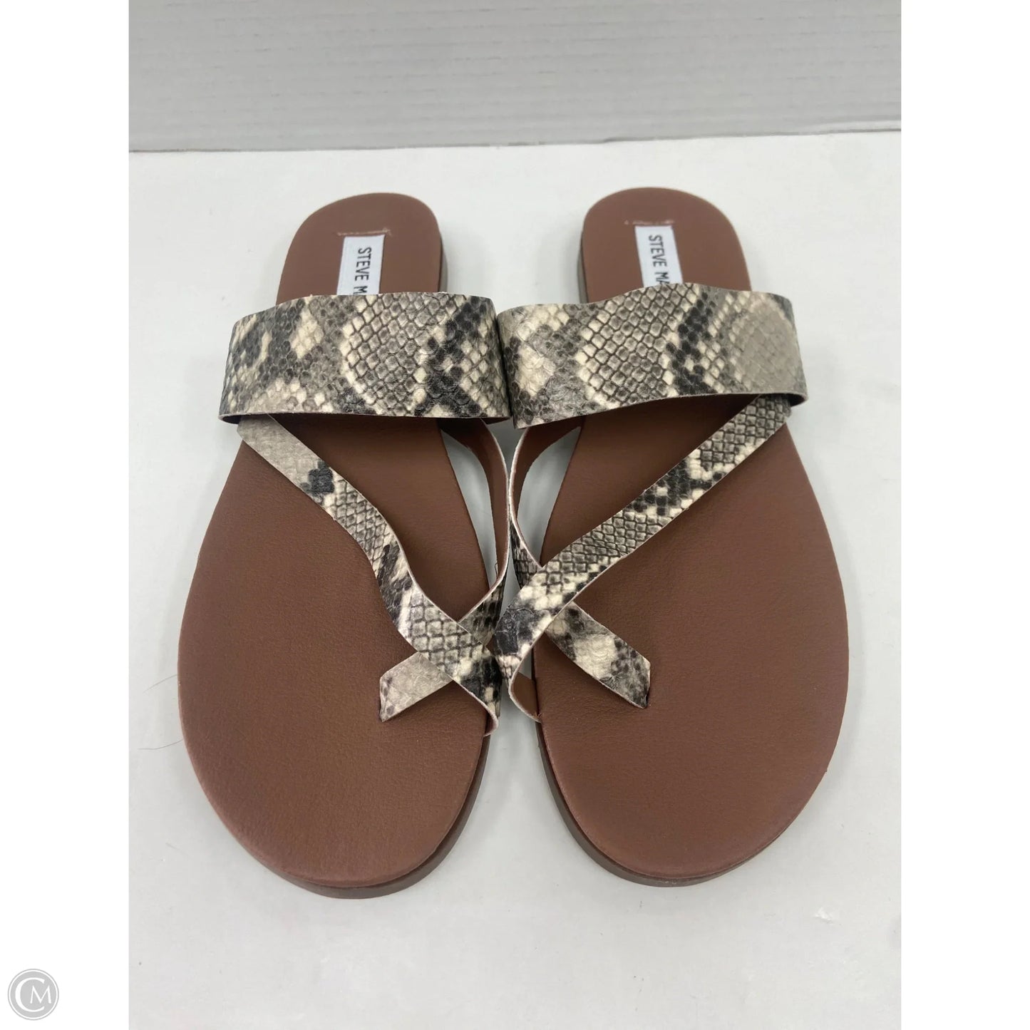 Sandals Flats By Steve Madden In Animal Print, Size: 10