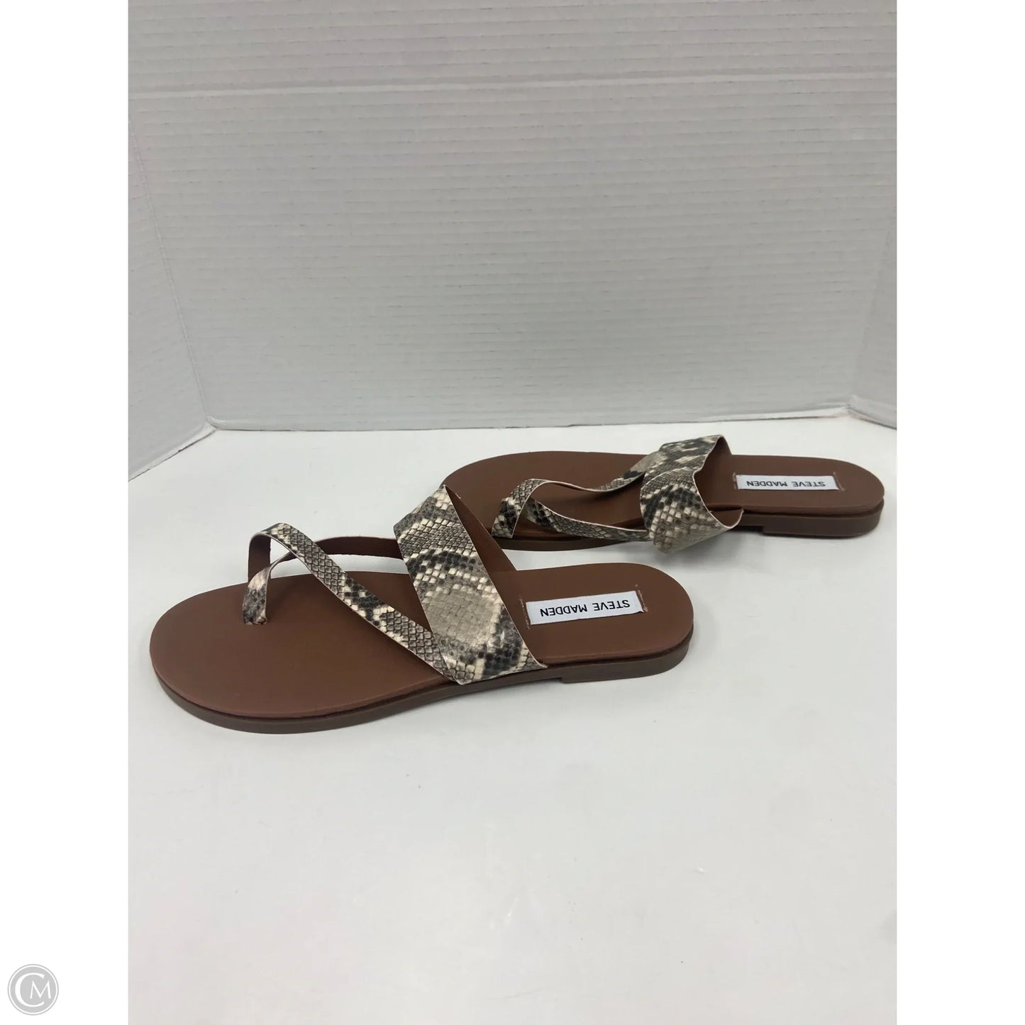 Sandals Flats By Steve Madden In Animal Print, Size: 10