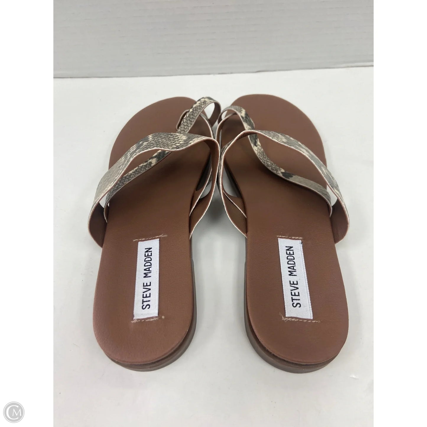 Sandals Flats By Steve Madden In Animal Print, Size: 10