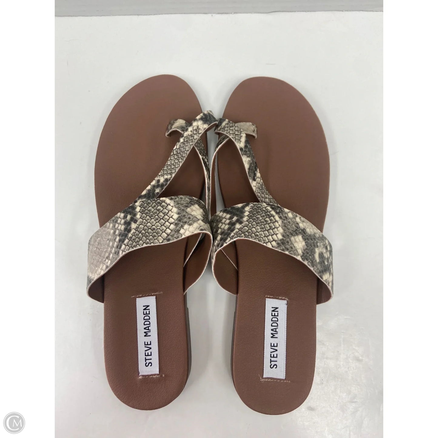Sandals Flats By Steve Madden In Animal Print, Size: 10
