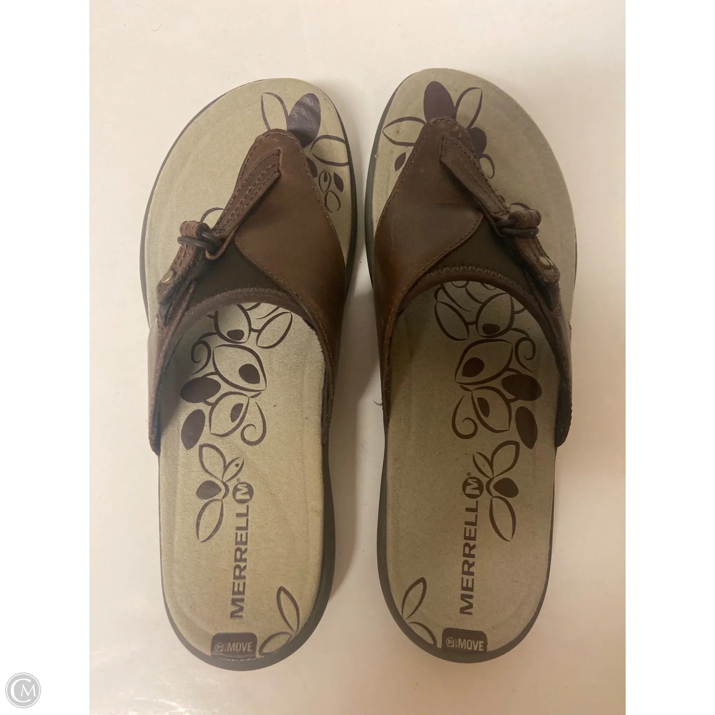 Sandals Flats By Merrell In Brown, Size: 8