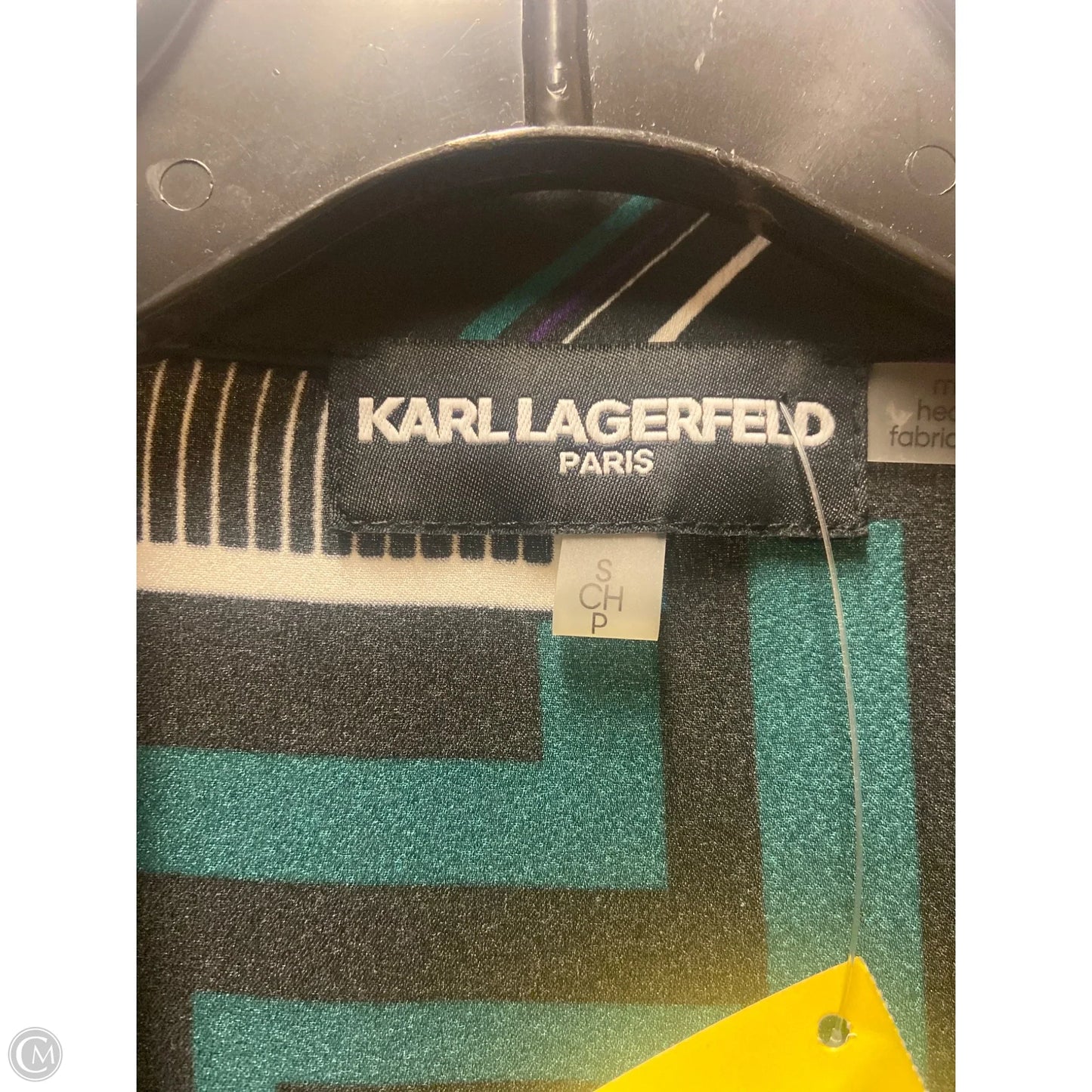 Top Long Sleeve Designer By Karl Lagerfeld In Black, Size: S