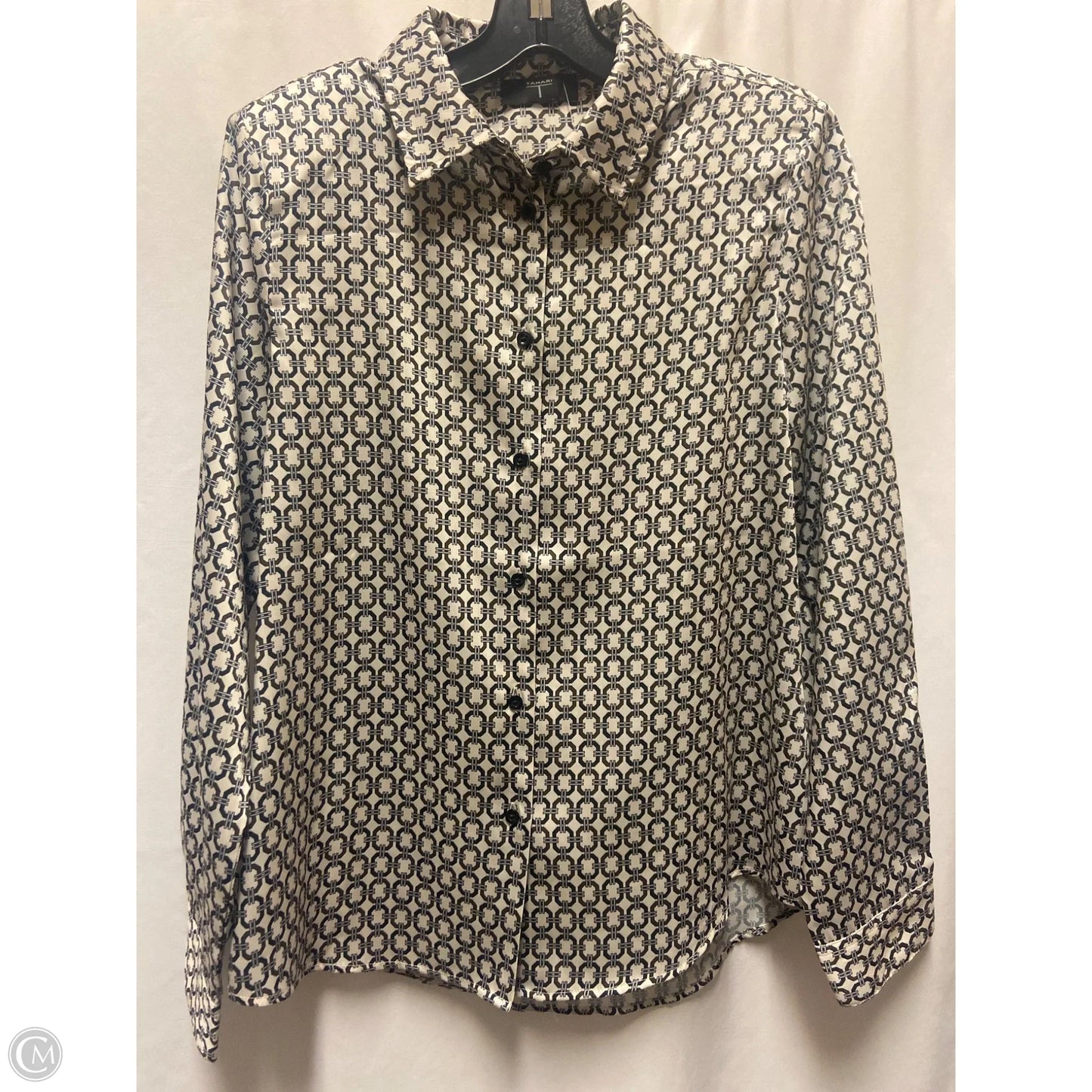 Top Long Sleeve By Tahari In Tan, Size: M