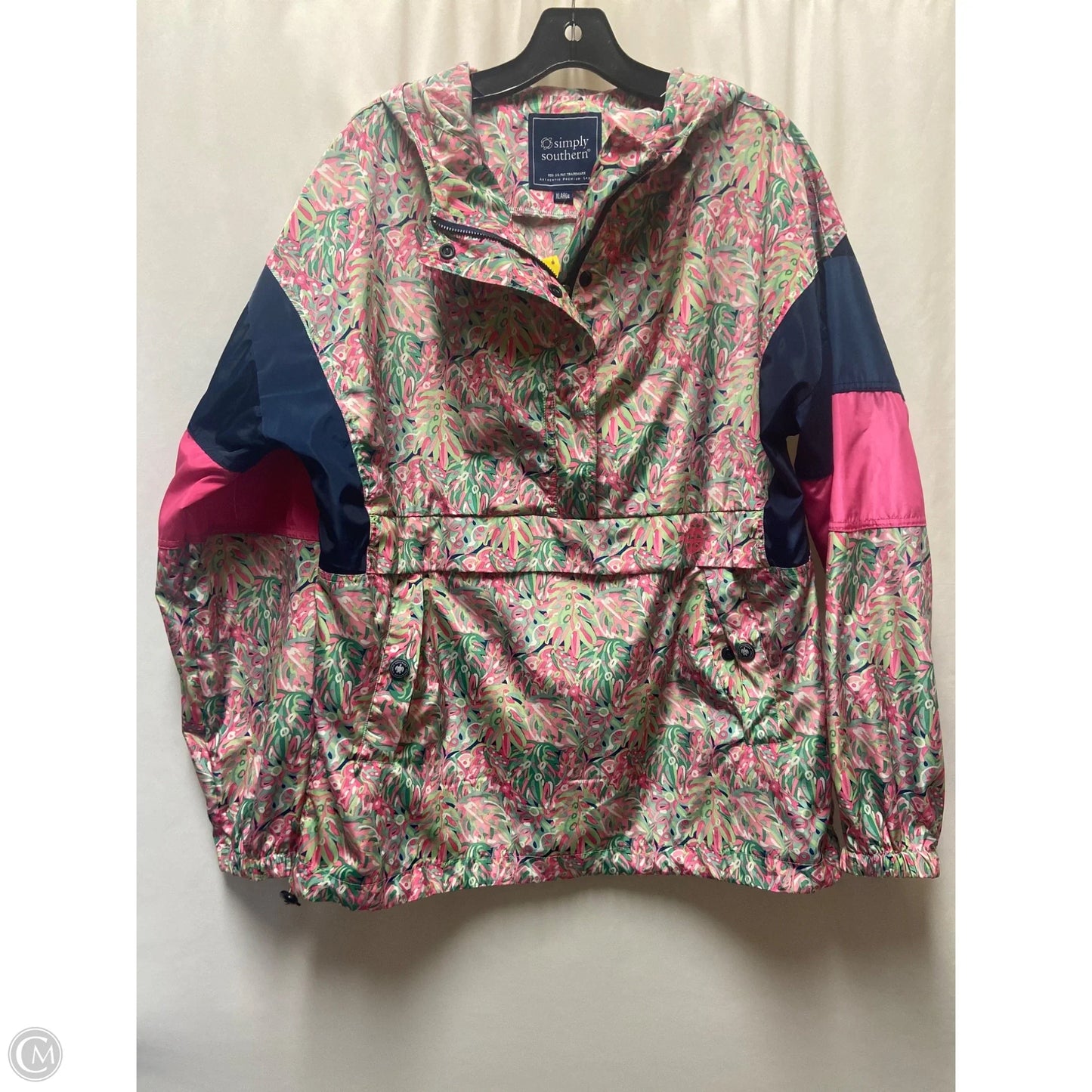 Jacket Windbreaker By Simply Southern In Pink, Size: Xl