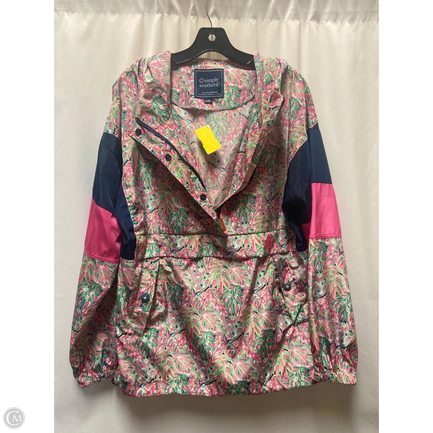 Jacket Windbreaker By Simply Southern In Pink, Size: Xl