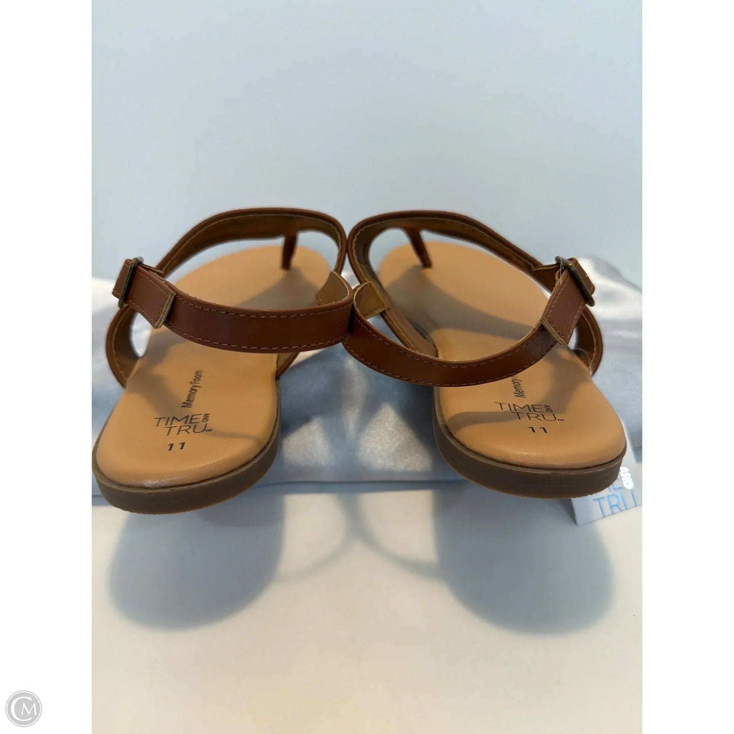 Sandals Flats By Time And Tru In Brown, Size: 11