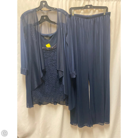 Pants Suit 2pc By Clothes Mentor In Navy, Size: L