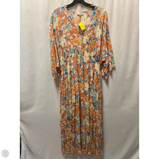 Dress Casual Maxi By Entro In Peach, Size: Xl