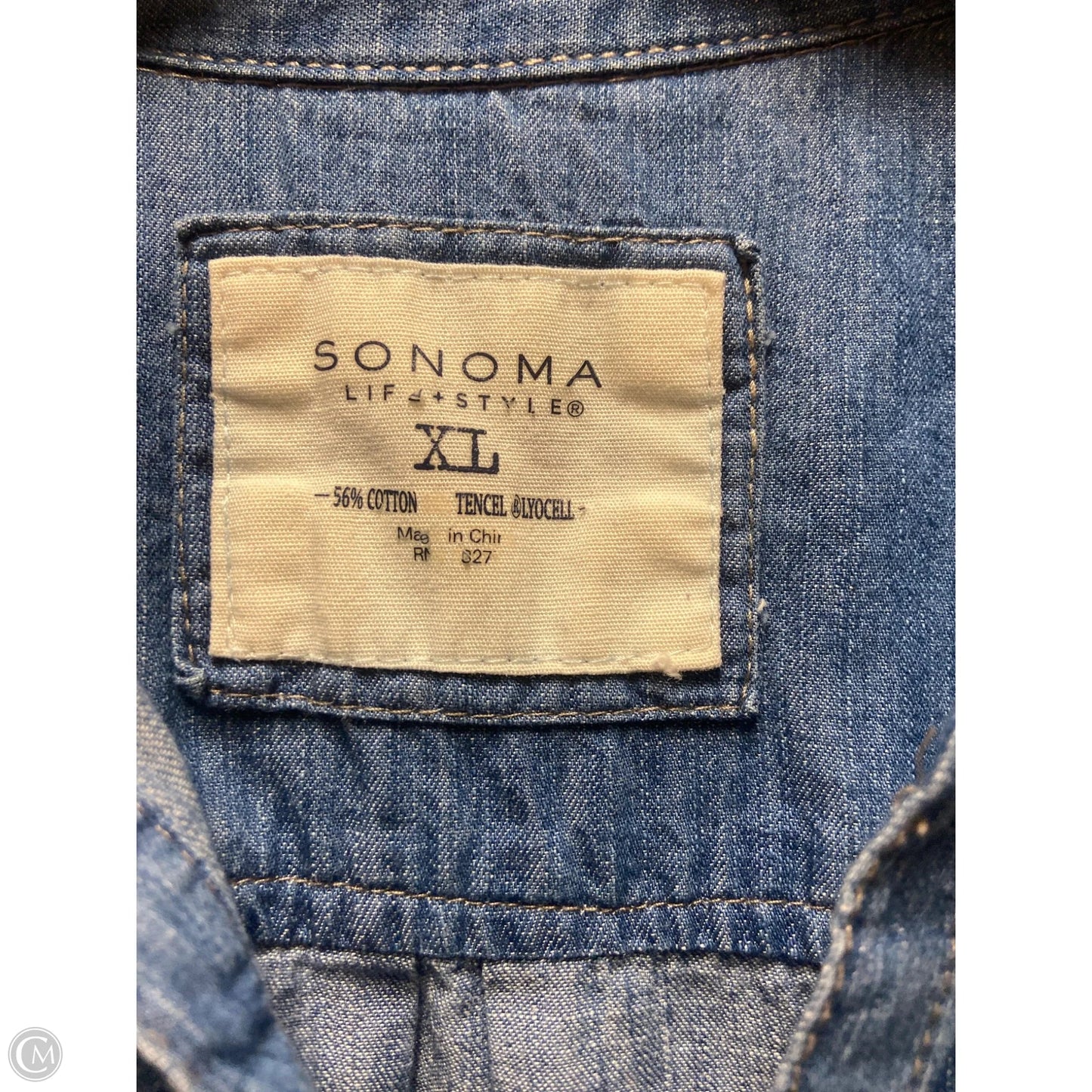 Dress Casual Midi By Sonoma In Blue, Size: Xl