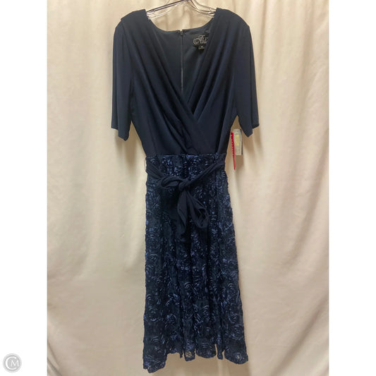 Dress Casual Maxi By Alex Evenings In Navy, Size: Xl