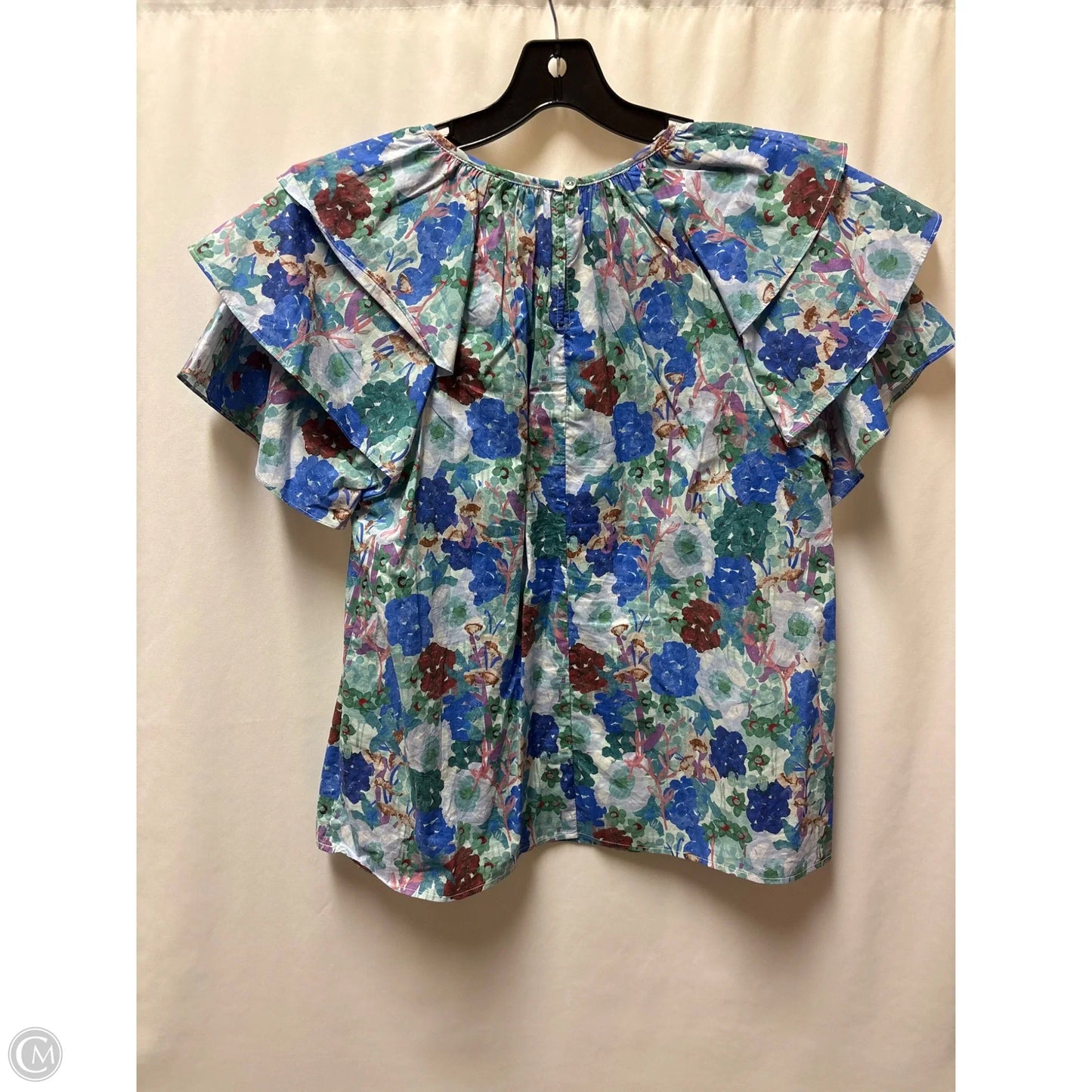 Top Short Sleeve By Entro In Blue, Size: L