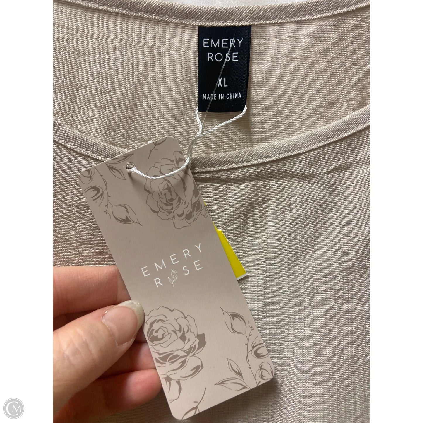 Dress Casual Midi By Emery Rose In Tan, Size: Xl