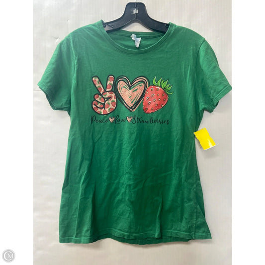 Top Short Sleeve By Port & Company In Green, Size: M