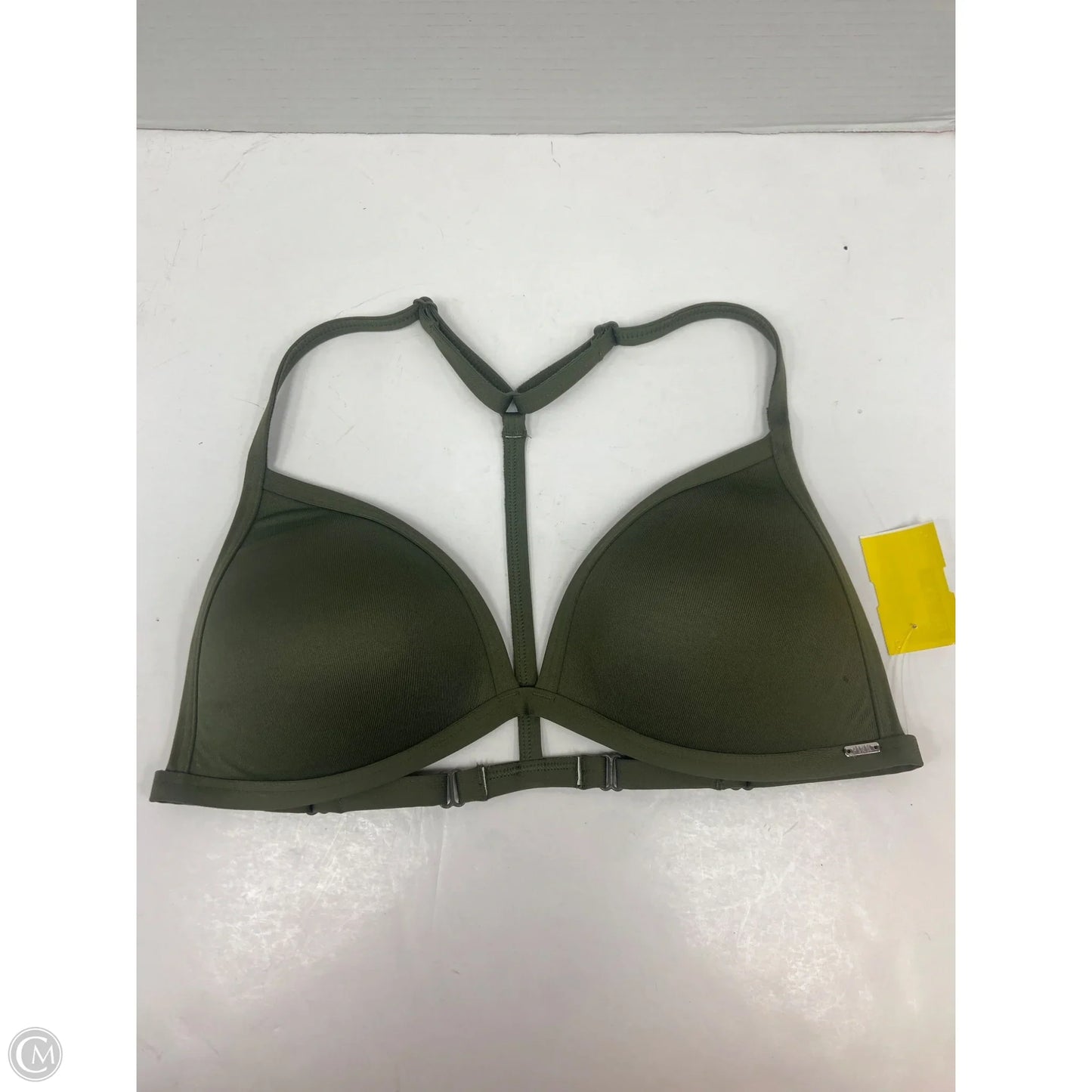 Swimsuit Top By Pink In Green, Size: L