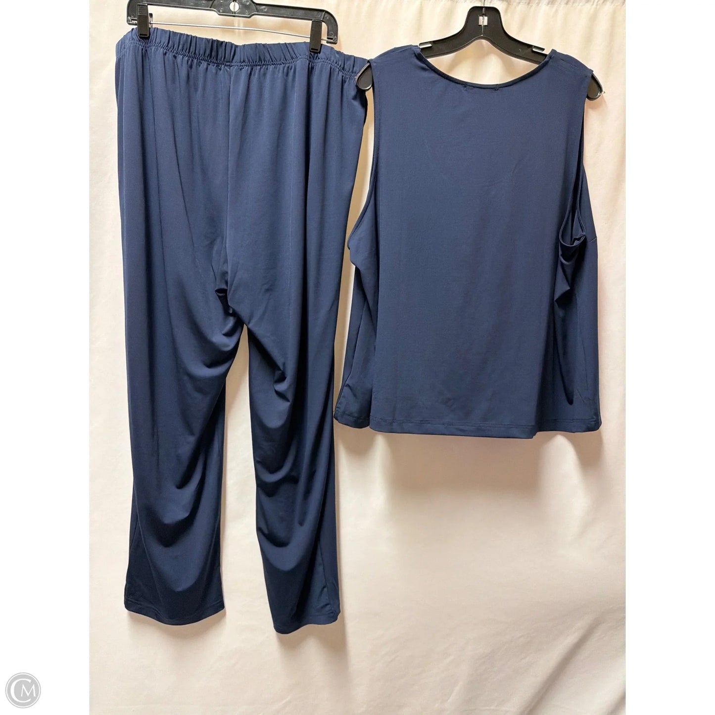 Pants Set 2pc By Jessica London In Navy, Size: 1x