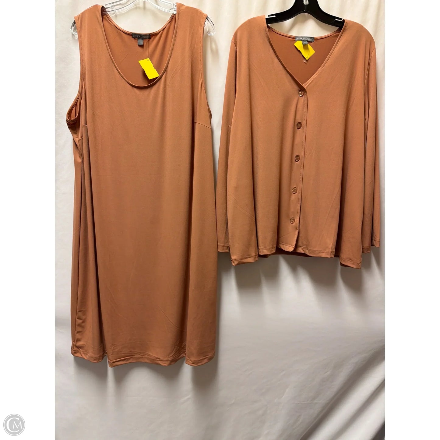 Dress Set 2pc By Jessica London In Copper, Size: 1x