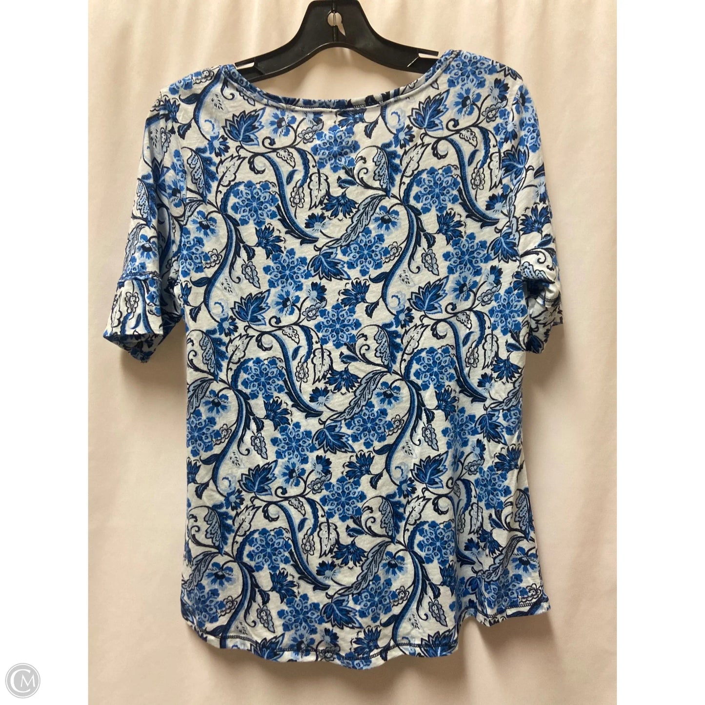 Top Short Sleeve By Cato In Blue, Size: M