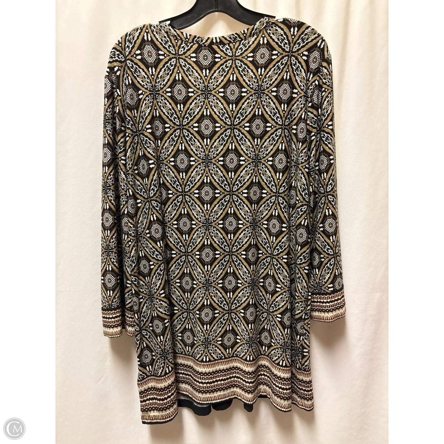 Top Long Sleeve By Ruby Rd In Brown, Size: Xl