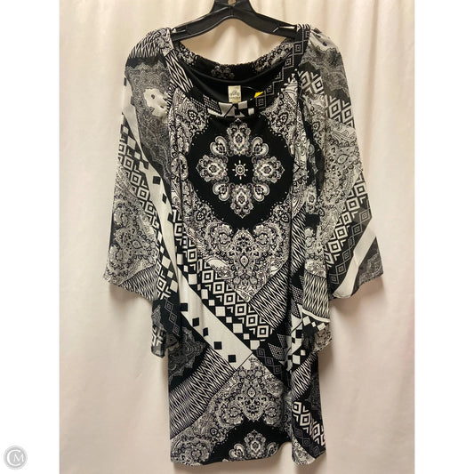 Dress Casual Midi By Sangria In Black & White, Size: M