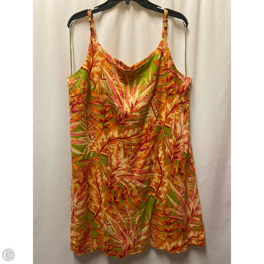 Dress Casual Midi By C And C In Orange, Size: Xl